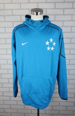 Nike 5 Star Field General Fly Rush Hooded Pullover Blue Mens XL Big READ Flaws