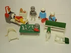 Vtg Playmobil 3224 First Aid Field Hospital Replacement Pcs: Figures, Bed, Chair