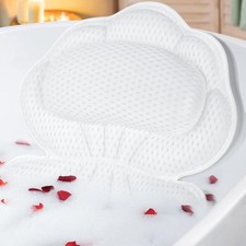 Bath Pillows for Tub,with 4D Air Mesh Fabric 6 Powerful Suction Cups