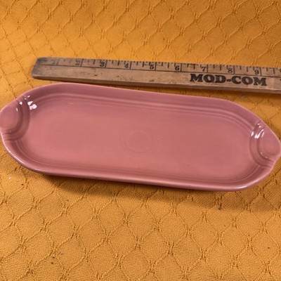 Fiestaware Rose Relish Tray Fiesta Retired Pink Corn on the Cob Tray