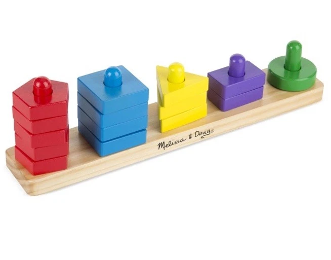 New Melissa & Doug Stack and Sort Board Wooden Educational Toy for age 2+ years - Image 4 of 4