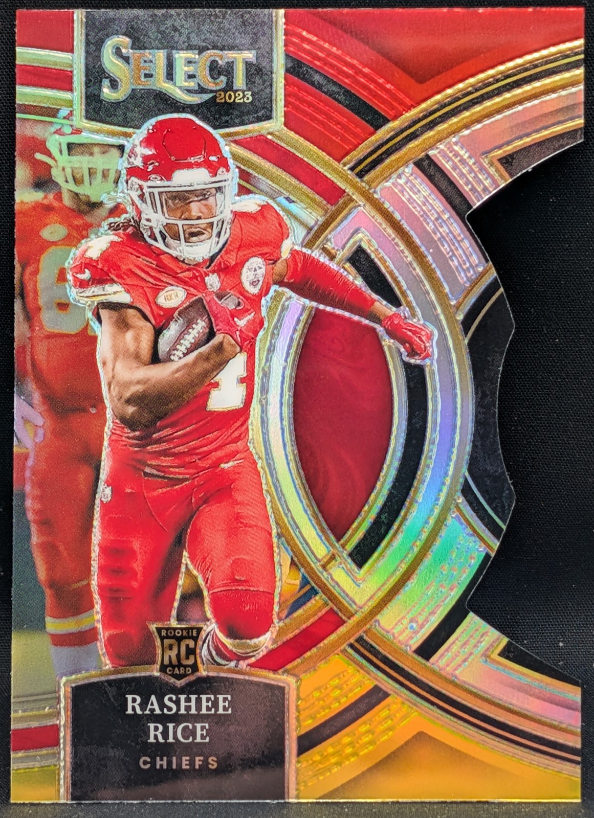 2023 Panini Select Red and Yellow Prizms Die Cuts #132 Rashee Rice 