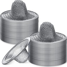 100 Pcs 2.75 Mesh Sink Strainers Stainless Steel Drain Strainer Mesh Shower D