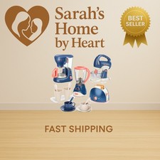 Pretend Play Kitchen Appliances Toy Set with Coffee Maker Machine,Blender, Mi...