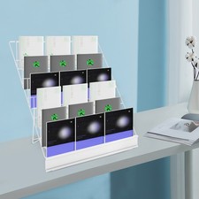 6-Tier Countertop Book Rack Display Stand for Comics, DVDs, and More