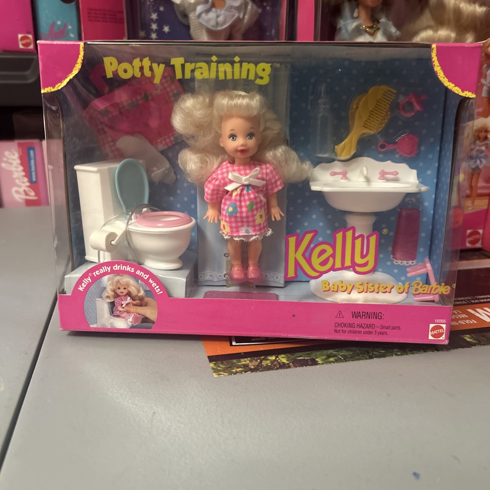NIB 1996 Mattel Potty Training Kelly Barbie 16066