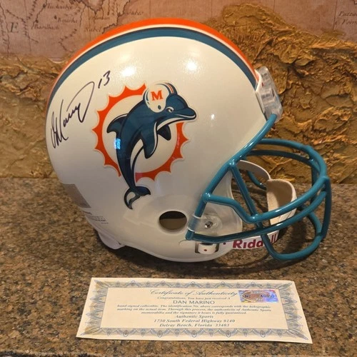 Dan Marino autographed Miami Dolphins Helmet with COA