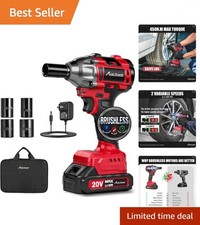 Heavy-duty 12 Impact Wrench - 450nm Torque Led Brake Stop Function