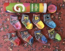 NWT BOMBAS Toddler Sesame Street 8-Pack Gift Box Size 5-8.5