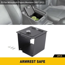Center Console Security Safe Vault Storage Box Lock For Mitsubishi Pajero 07-21