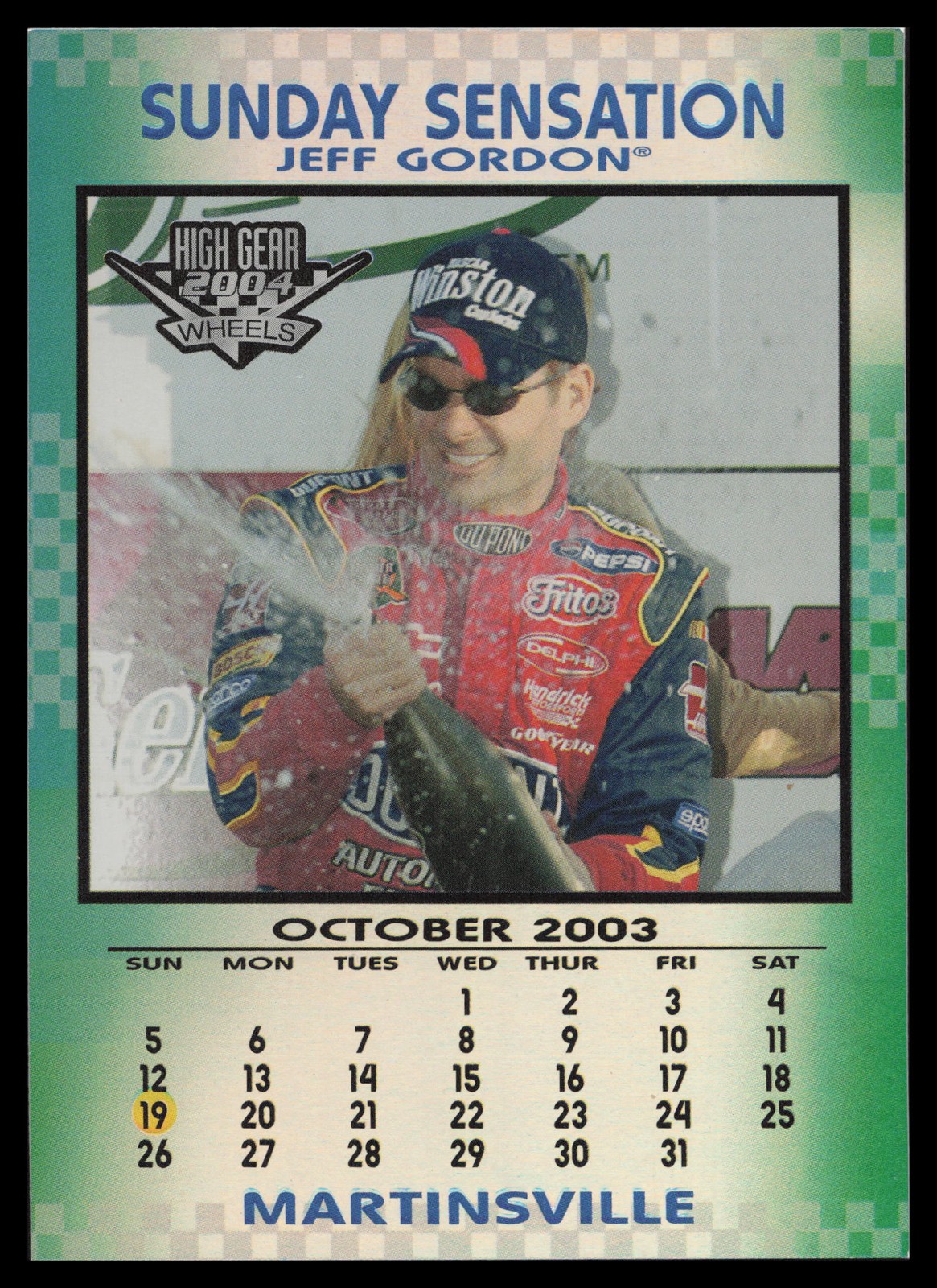 2004 Wheels High Gear #SS9 Sunday Sensation Jeff Gordon