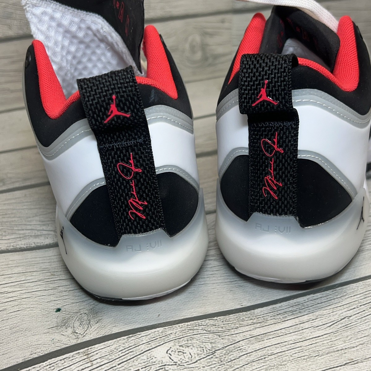 Air Jordan 37 XXXVII Low DQ4122-100 White Black Siren Red READ | eBay