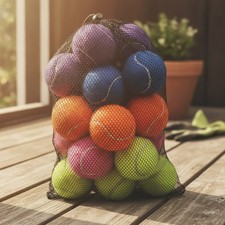 Tennis Ball,20 Pack Practice Balls Bulk,Dog Balls with Mesh Bag Colorful He...