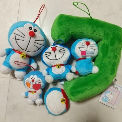Doraemon: Going Through The Sky With A Wa Character Plush Toy Green Mascot Set