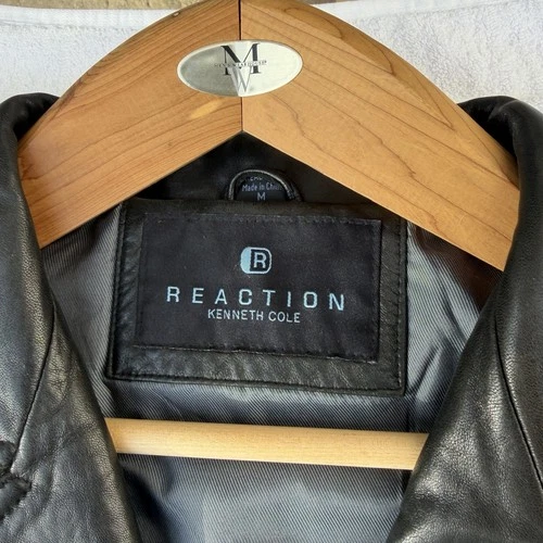 Kenneth Cole Reaction Mens Genuine Leather Jacket Sz.Medium Classic 3 Button image 15