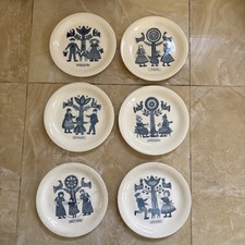 6 Piatti Da Collezione Porcellana Olandese D’epoca 20 Cm