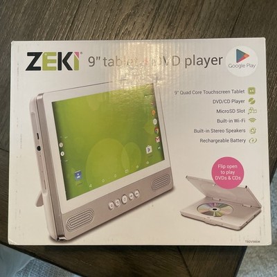 Brand New In Box Sealed Zeki 9'' Tablet with DVD Player Silver Car kit