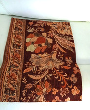 100 Pashmina Rectangular Shawl Wrap with Fringe Paisley Pattern Wine NWT