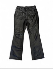 Lauren Jeans Co. Ralph Lauren Women's Black Leather Pants Button/Zip Pockets