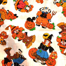 VTG Wamsutta Halloween 100 Cotton Fabric 29" x 45" Remnant Quilting Crafting