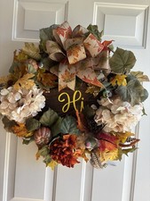 Elegant Fall Wreath Offered With Free Shipping And Reduced Out Of Season Pricing