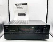 Denon AVR-2500 5.1-CHANNEL AV RECEIVER W/ OWNER'S MANUAL, 1995 PROOF OF PURCHASE