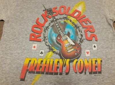 KISS Ace Frehley Rock Soldiers Frehley's Comet 1988 Tour Concert T-Shirt L VTG
