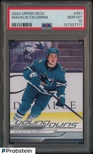 2024-25 Upper Deck Hockey Young Guns #451 Macklin Celebrini RC Rookie PSA 10