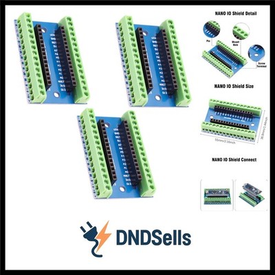 Nano Erweiterungsplatine 3 Stück Nano Shield, Nano Halter, Nano IO Shield V1....