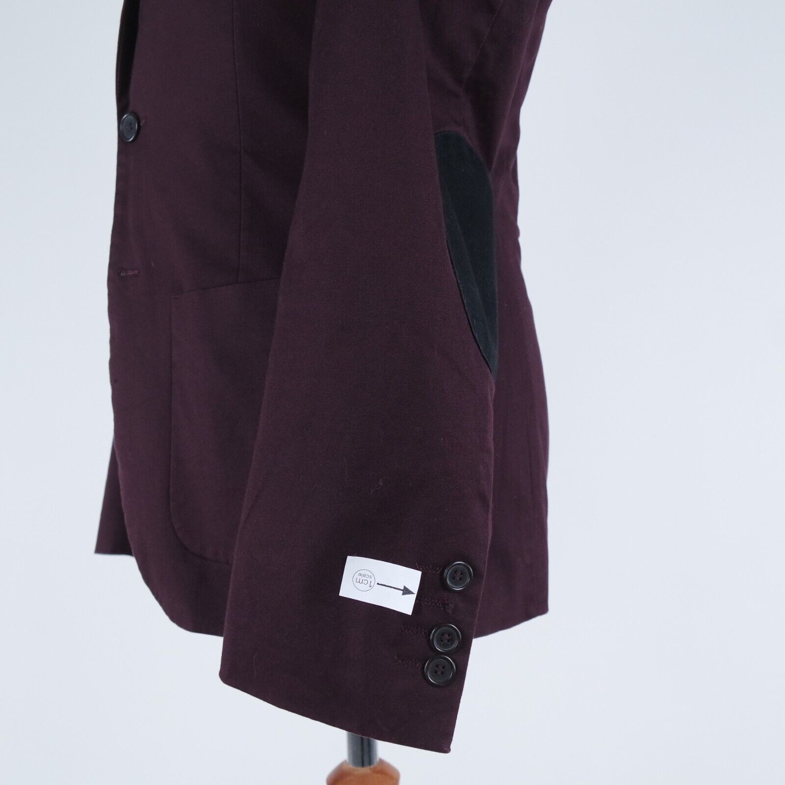 Mens Burgundy Blazer 36R UK Size H&M Cotton Summer Sport Coat Jacket thumbnail 11