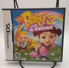 🎮 My Baby 3 & Friends (Nintendo DS, 2010) Cartridge Case And Manual.