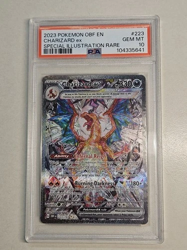 Pokemon 2023 Charizard ex 223/197 Alt Art SIR Obsidian Flames GEM MINT PSA 10
