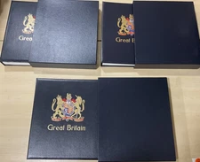 GB stamps. quality Stanley gibbons album x 3. Penny blac - 1997. Mint/used D/55