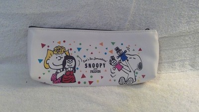 Snoopy/Friends ''Let's Do Something'' Vinyl Pouch (pencils cosmetics etc.) 9''x4''