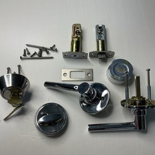 Schlage Cylindrical Door Lever Lock Set Satin Chrome with Key Set 2