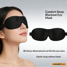 MZOO Luxury Sleep Eye Mask for Side Sleeper Men Women, Zero Eye Presure 3D Mask