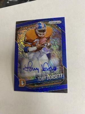 2025 Panini Prizm #260 Tony Dorsett FOTL Blue Shimmer Auto 3/25 | eBay