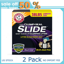 Arm  Hammer SLIDE Easy Clean-Up Multi-Cat Clumping Cat Litter, 38lb