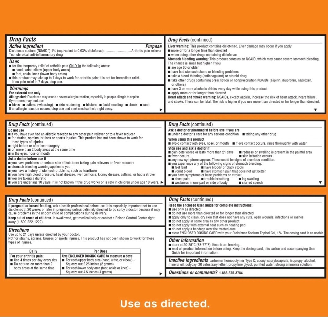Diclofenac Gel 1% Arthritis Pain Relief 100g Tube X 2 pack  Date Of Feb 2026 
