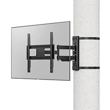 ZeboZap Outdoor No-Drill Post TV Mount 32–70in Full Motion Stainless Steel