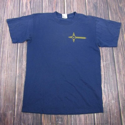 Vintage Oneita Santa Fe Rugby Football Club Shirt Mens XL Blue Single Stitch Tee