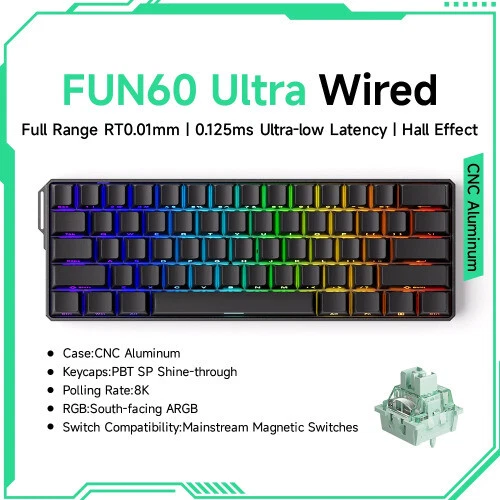 Mechanical Gaming Keyboard with Magnetic Switch 60% Rapid Trigger Design