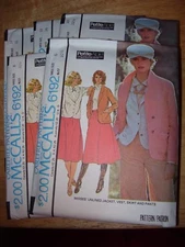 🌻 1978 UNCIRCULATED McCALL'S #6192-LADIES SKIRT-PANT-JACKET-VEST PATTERN 6-16FF