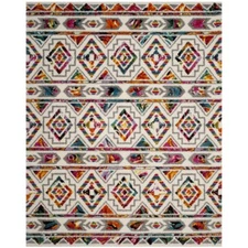 SAFAVIEH Fiesta Shag FSG365A Cream / Multi Rug
