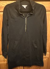 Lilly Pulitzer Long Sleeve Tunic Dress W/ Pockets Small Navy (21)