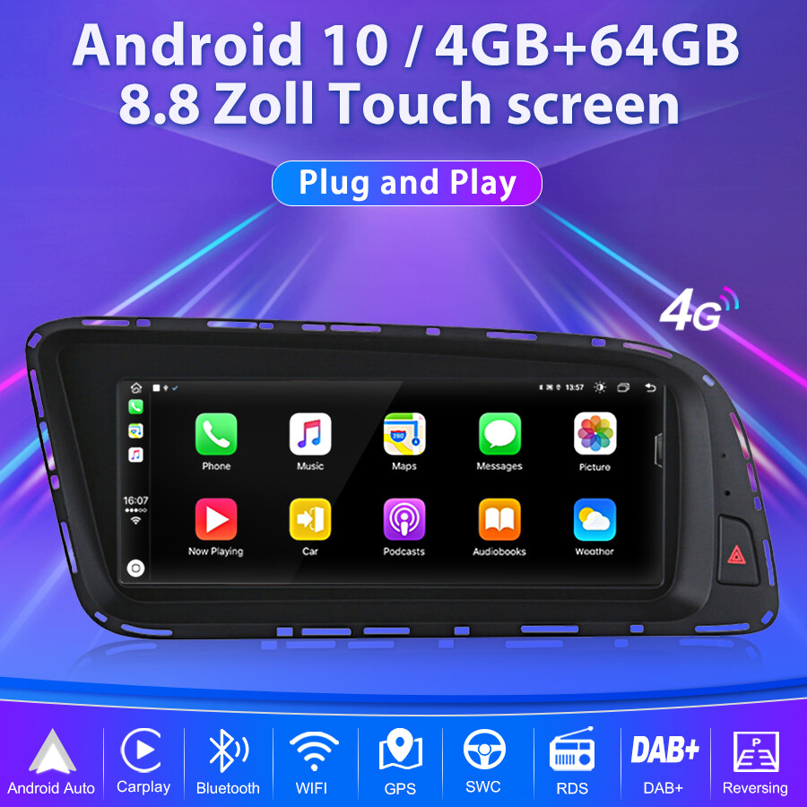 8.8"64GB Carplay Android Autoradio Pour Audi Q5 092016 WIFI GPS Navi