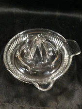 Vintage Clear Pressed Glass Tab Handle Fruit Juicer Reamer