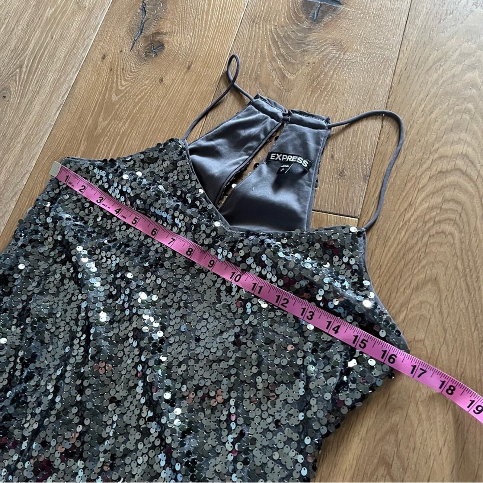 Express Sequin Dress Silver small - image 9