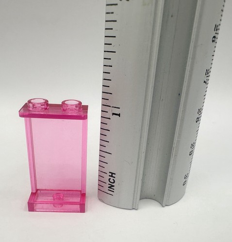 Lego Transparent Pink Small Window - 4 Pieces - Picture 2 of 3