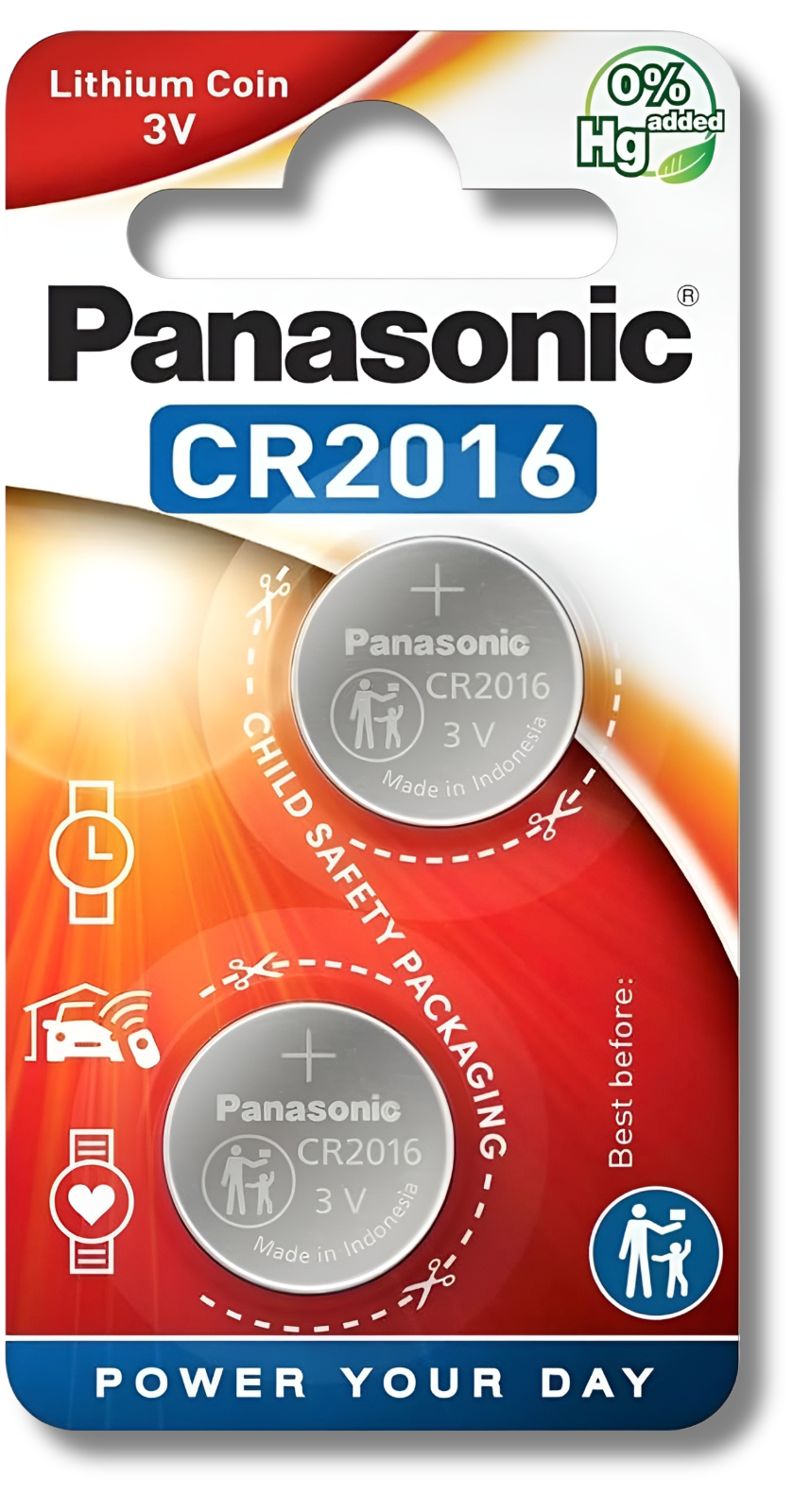 2x PANASONIC CR2016 Batteries 3V Lithium Coin Cell DL2016 2016 *EXPIRY 01/2034*